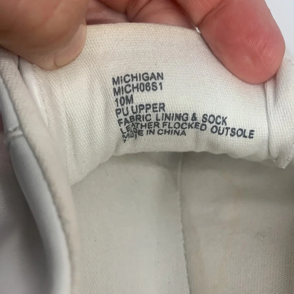 Steve Madden Michigan Leather Chunky Platform Sneaker White S-021 Sz 10 - Picture 9 of 9